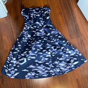 Blue purple and white colorful formal dress